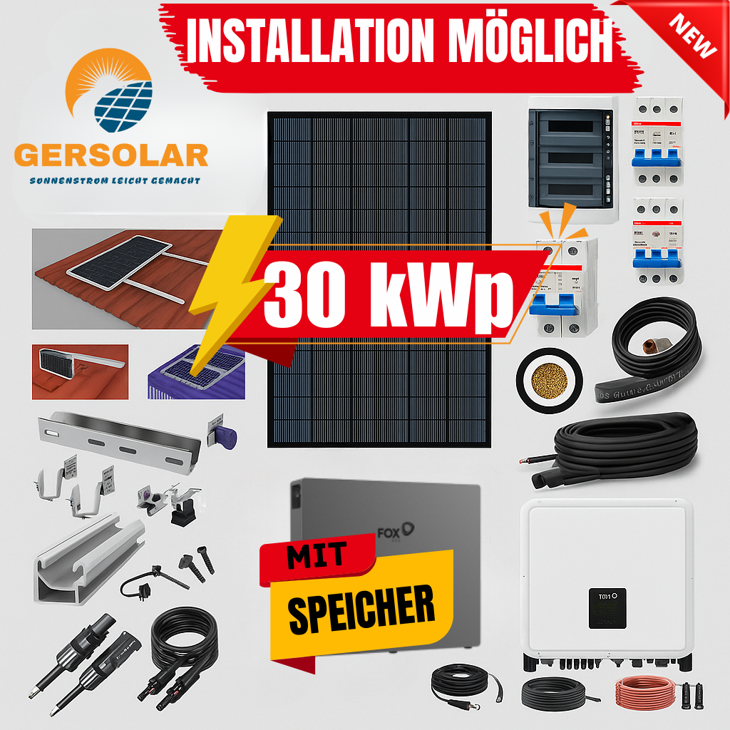 30 kw solaranlage mit speicher