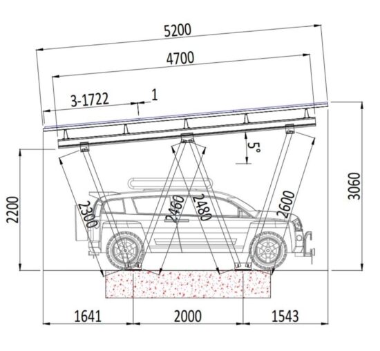 620 kWp PV-Komplettanlage für Parkplätze mit Photovoltaik-Überdachung und Solar-Carportsystem. - Bild 3
