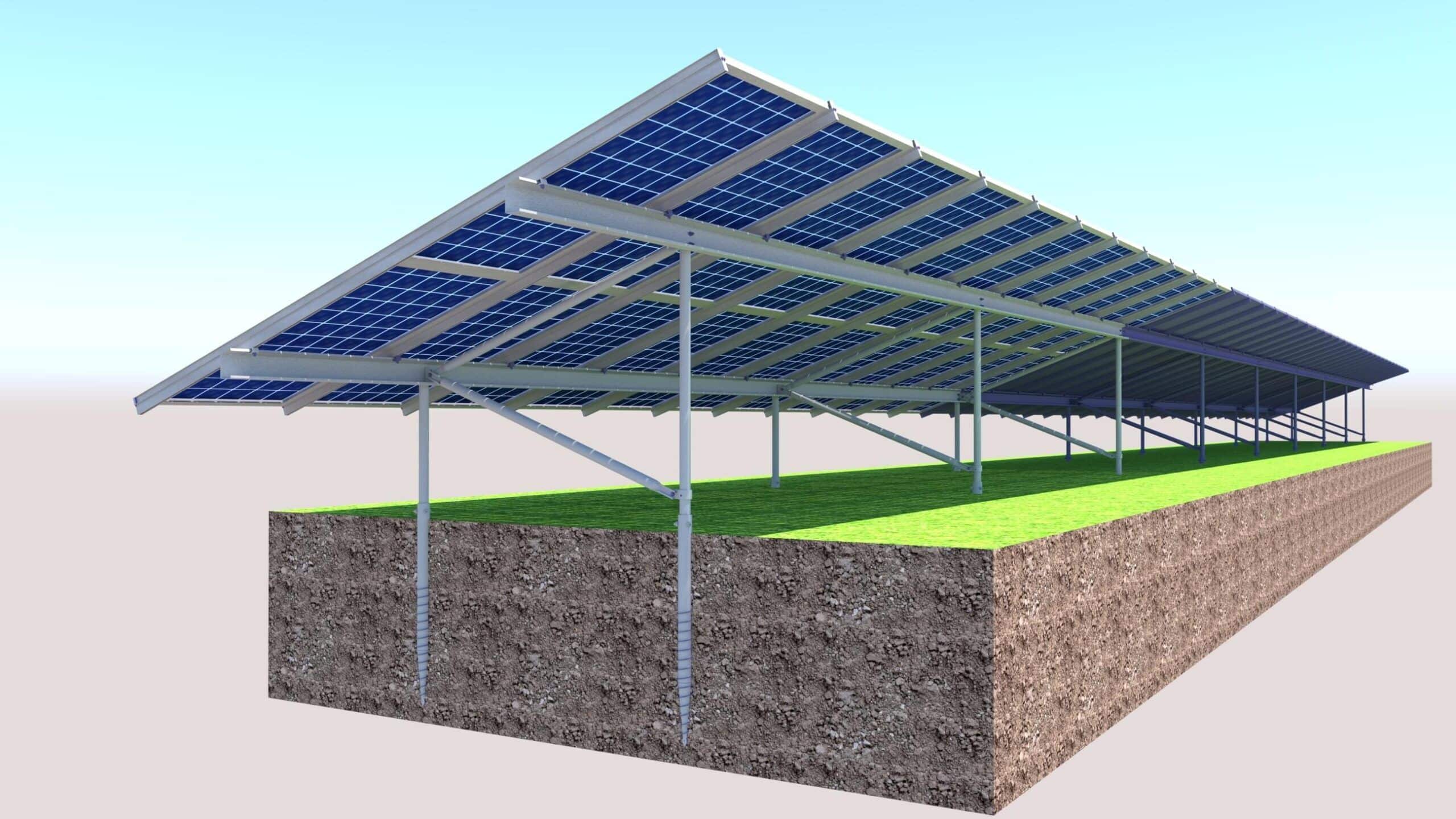100 kWp PV-Anlage für Freiflächen und Hallen – Flexibles Montagesystem für Flach- und Blechdächer - Bild 6