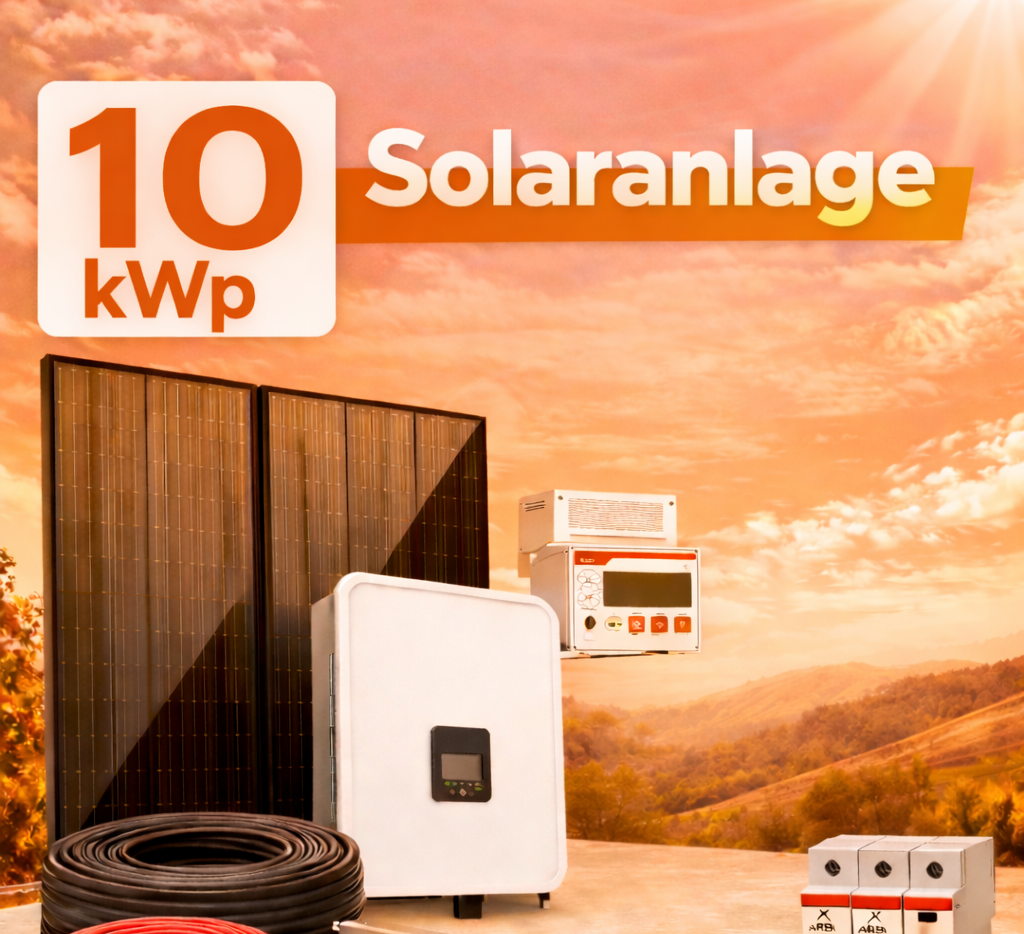 10 kWp PV-Komplettset mit 10kWh Speicheroption und Montagesystem